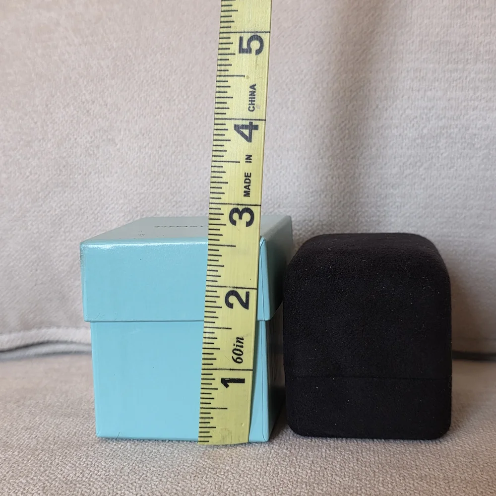Tiffany & Co. Blue Box with Black Velvet Ring Case